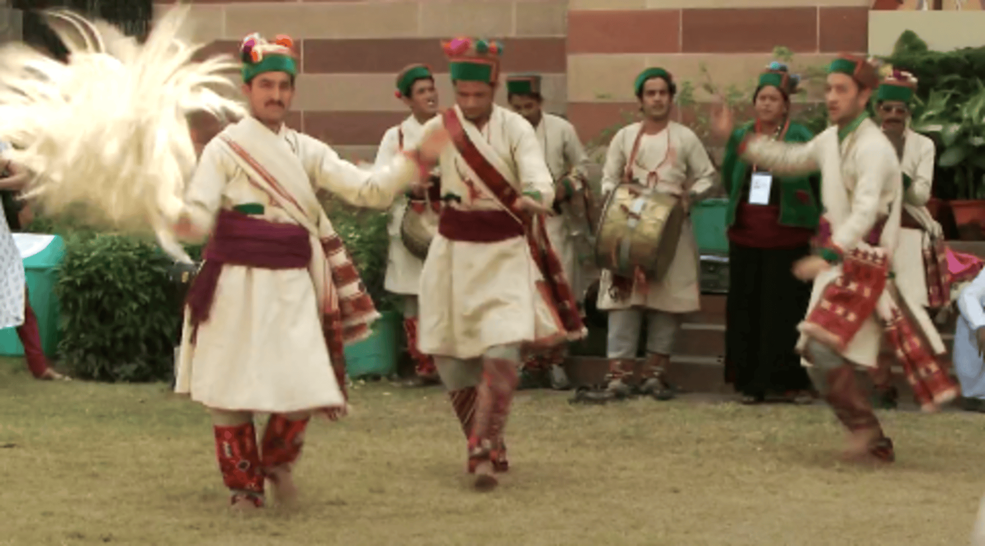 Dynamic Jhamakada dance performance showcasing energetic movements